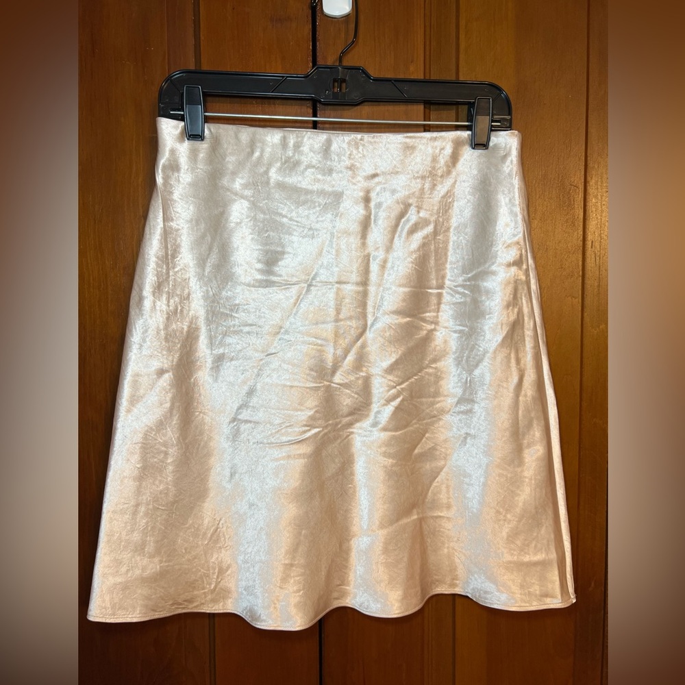 Babaton Blush Pink Slip Skirt Elastic Waist Sz 10 Spring Vacation Beach wedding